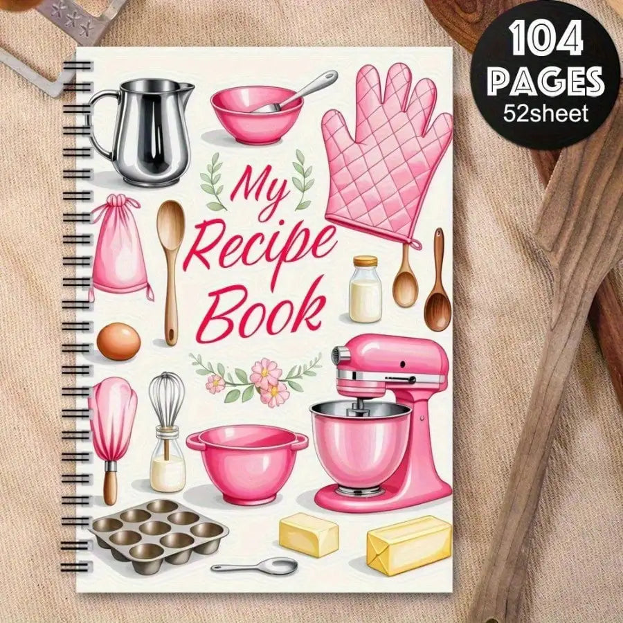 1 Fun Recipe Notebook Logbook, Personal Blank Recipe Handbook, Recipe Notebook For Recording Homemade Recipes